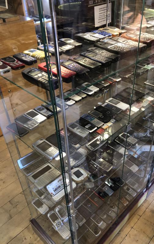 Lots of older mobile phones. Most of them were relevant during various parts of my childhood.